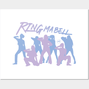 Silhouette design of the billlie group in the ring ma bell era Posters and Art